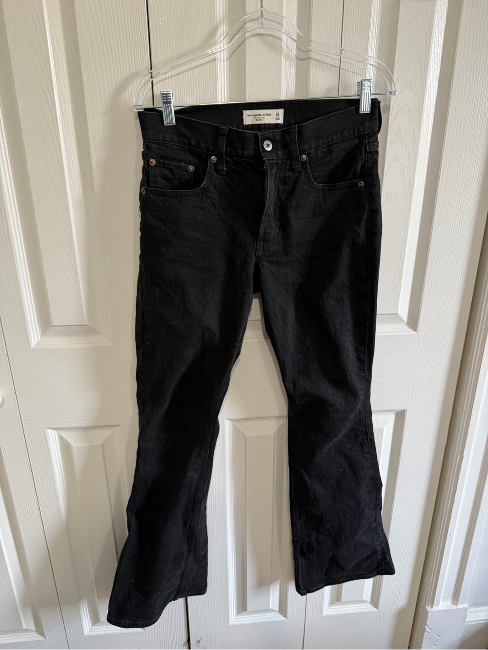 Abercrombie & Fitch The Bootcut Mid Rise Black 26 Short - Picture 3 of 5